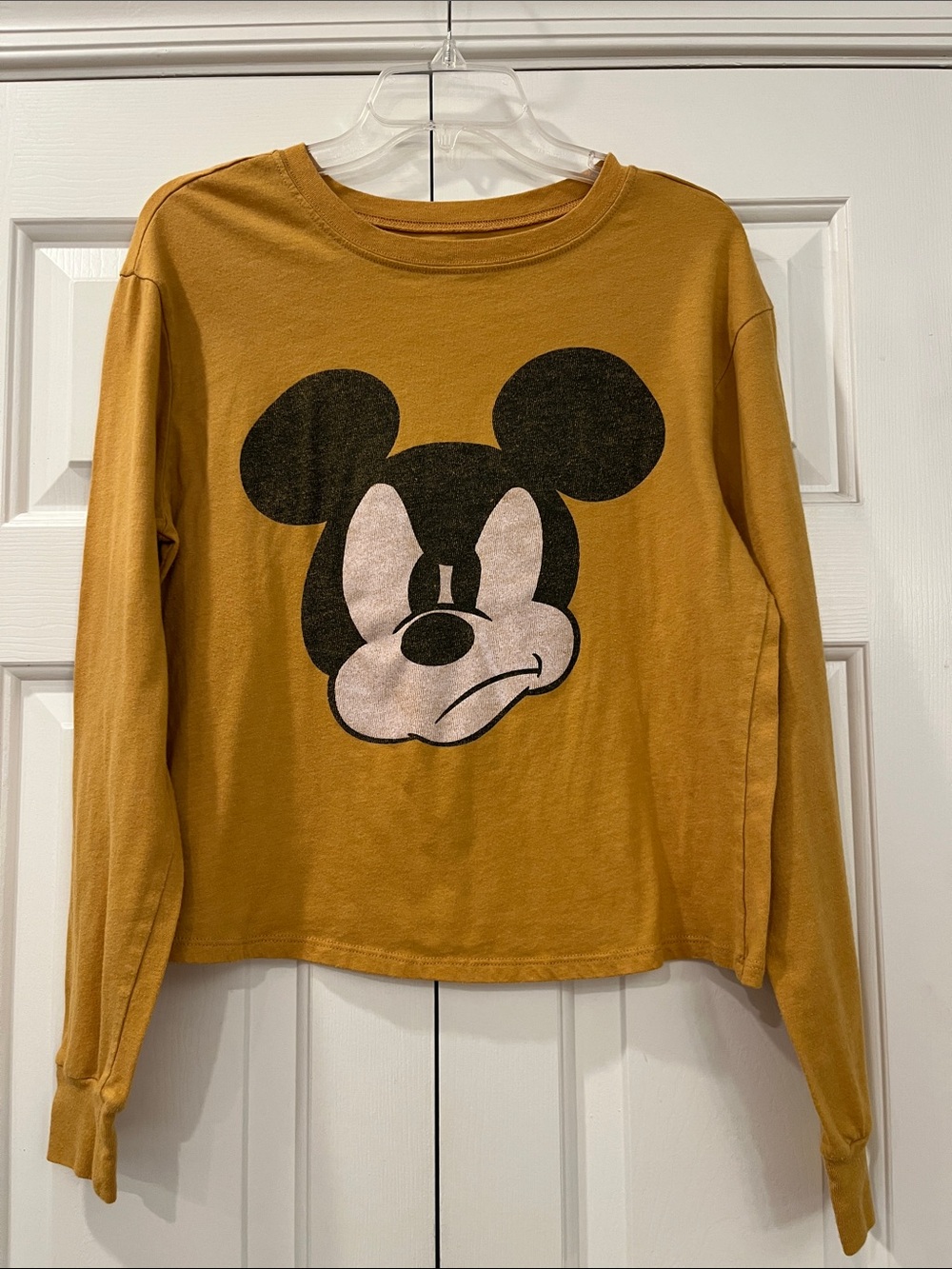 Disney Long-Sleeve Women’s Tee with Mickey face graphic size L